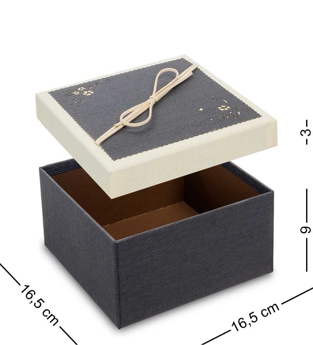 WF-81-A Набор коробок из 3шт «Квадрат» цв.графитовый