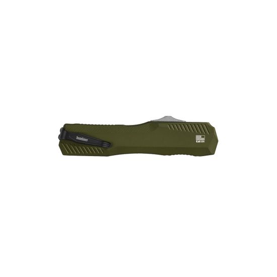 Kershaw K9000OL Livewire - нож автом., зелен., алюмин. рукоять, клинок CPM MagnaCut, стоунвош