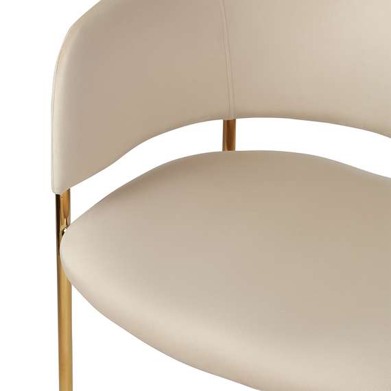 Стул Helning, бежевый велюр, ножки латунь