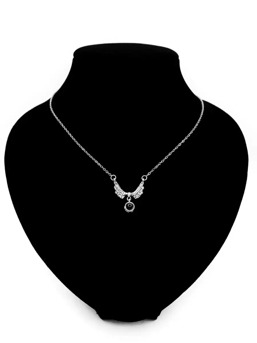 Цепочка с крыльями и проекцией Я тебя люблю на 100 языках