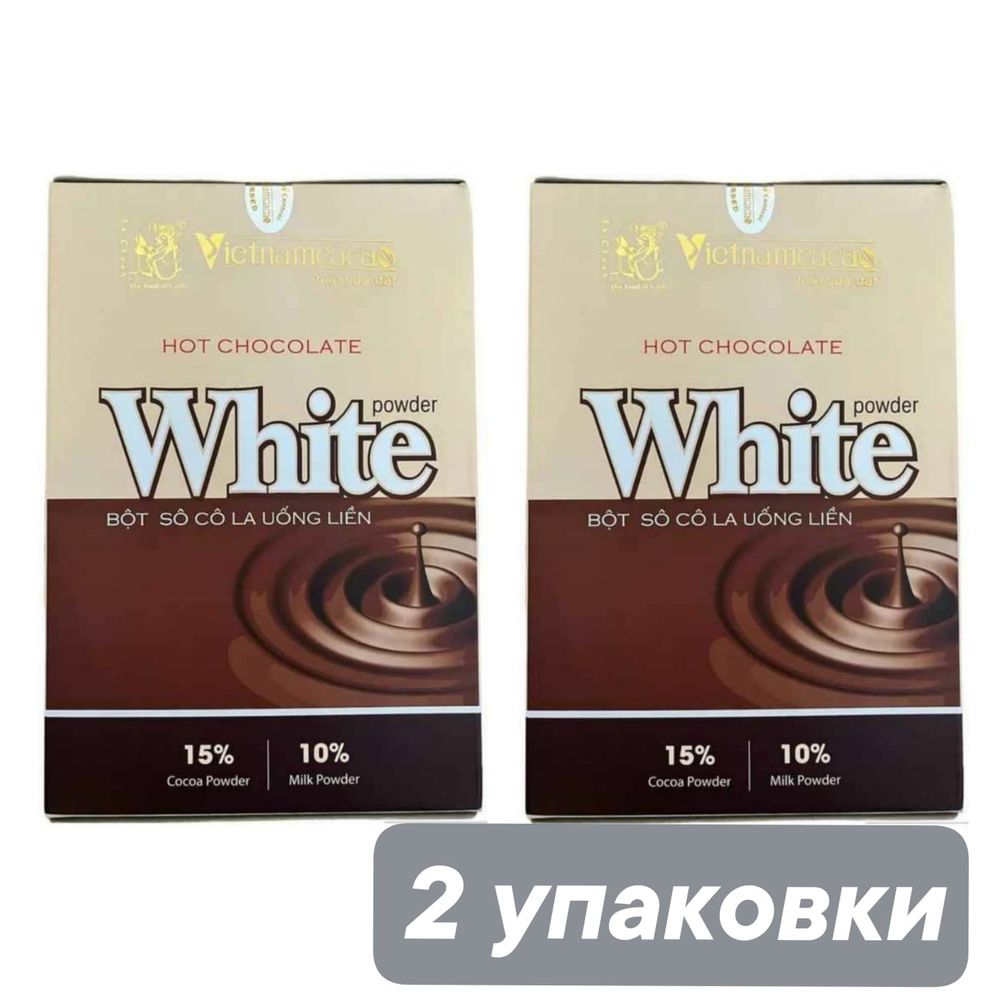 Горячий шоколад Vietnamcacao White растворимый 15 саше, 2 шт