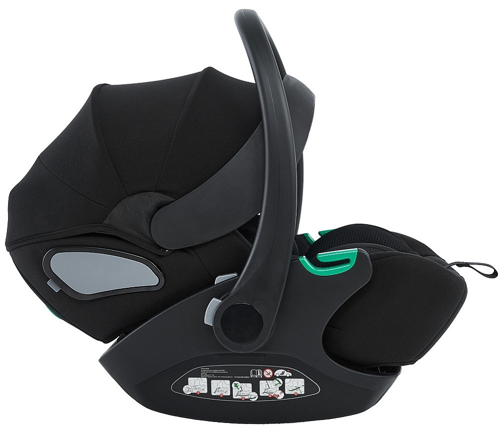 Детская коляска Pituso Teffy 3 в 1 с автокреслом Baesa Black Caviar Black/Graphite