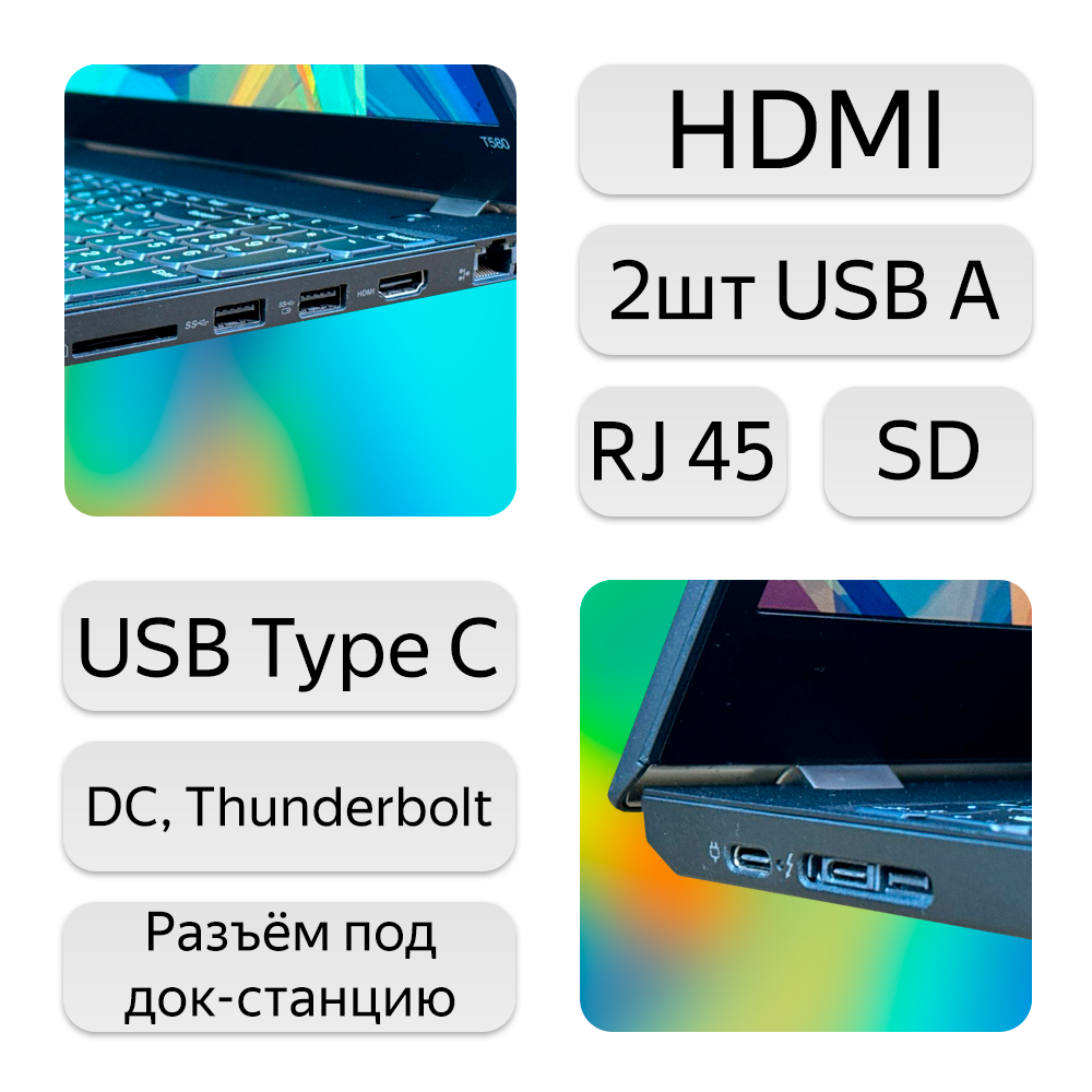 15.6" Ноутбук Lenovo ThinkPad T580 (1920x1080, Intel Core i7-8650U, RAM 16ГБ, SSD 256ГБ, GeForce MX150, Win 10 Pro)