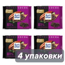 Шоколад горький Ritter Sport 81% 100 г x 4 шт