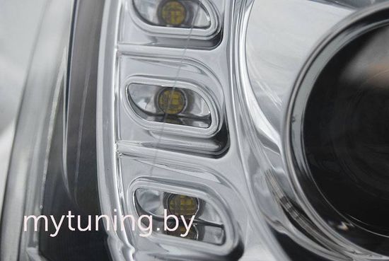 Передние фары tube light tru drl chrome для VW Jetta VI