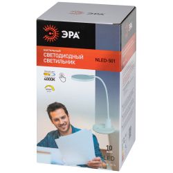 Настольный светильник ЭРА NLED-501-10W-W светодиодный белый