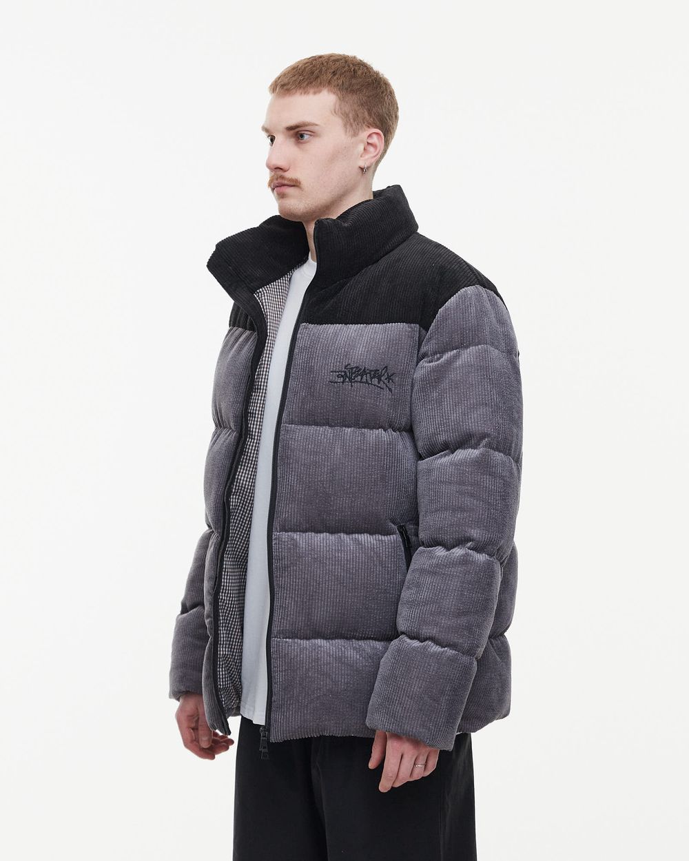 Пуховик Anteater AW24 Downjacket Velvet Combo Grey