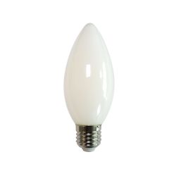 LED-C35-6W-4000K-E27-FR-SLF Лампа светодиодная. Форма свеча. матовая. Белый свет 4000K. ТМ Volpe
