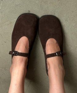 Балетки из натуральной замши