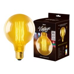 IL-V-G125-60-GOLDEN-E27 VW01 Лампа накаливания Vintage. Форма шар. Форма нити VW. Картон. ТМ Uniel