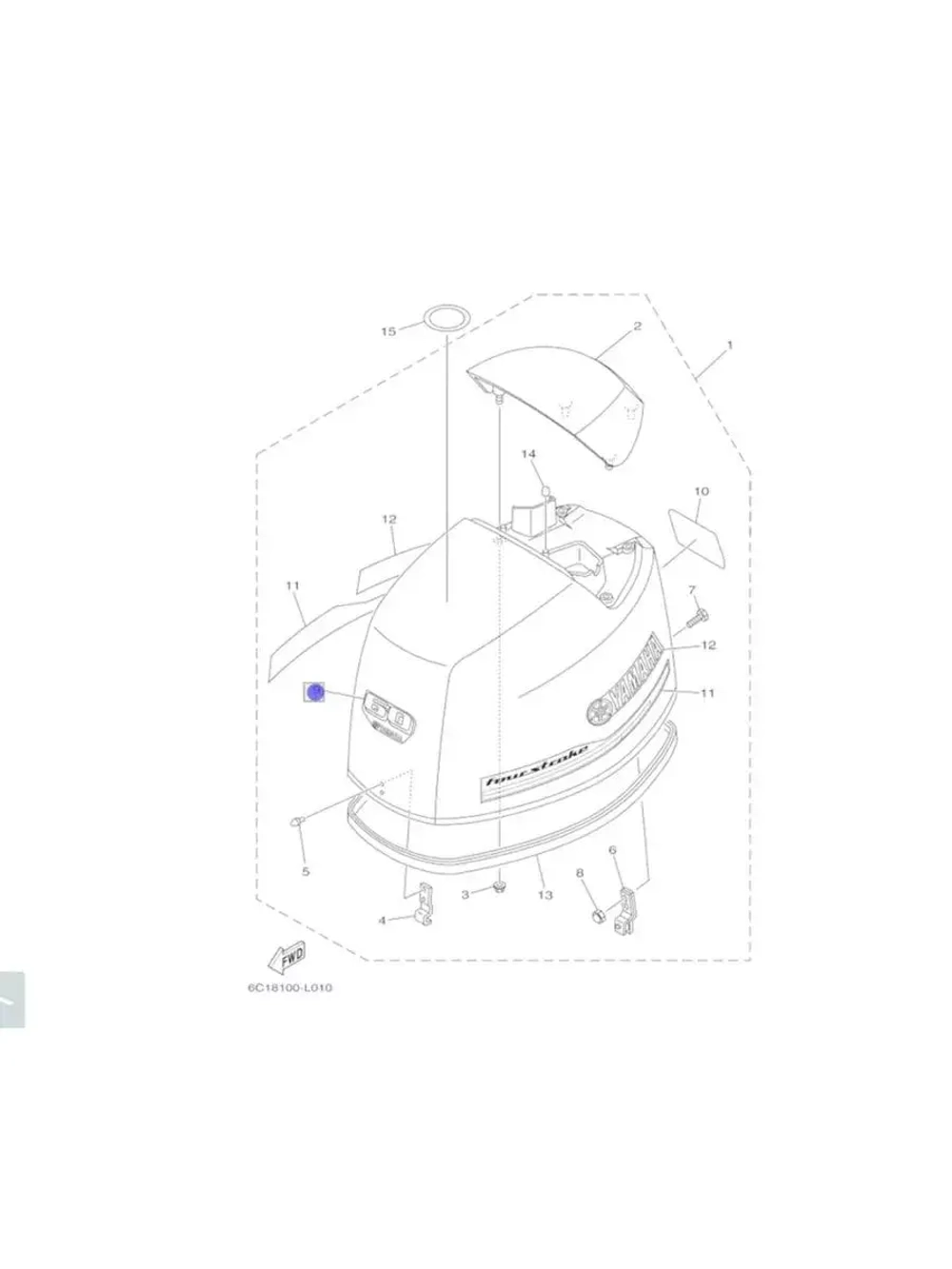 Наклейка для лодочных моторов 69W-42677-00-00