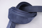 Ременная заготовка Шелк Синяя гладкая