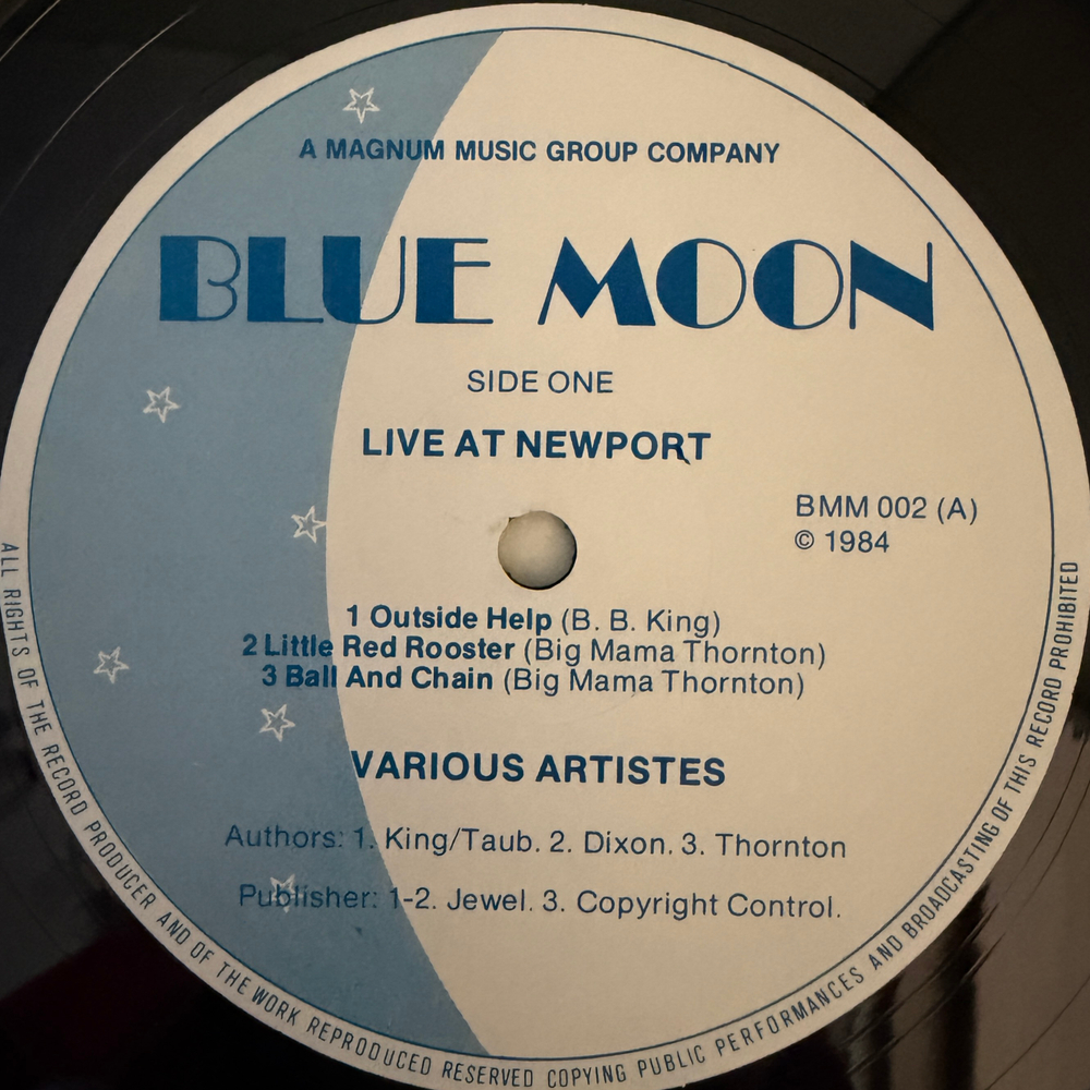 B.B. King & Big Mama Thornton & Muddy Waters ‎– Live At Newport (Англия 1984г.) Т