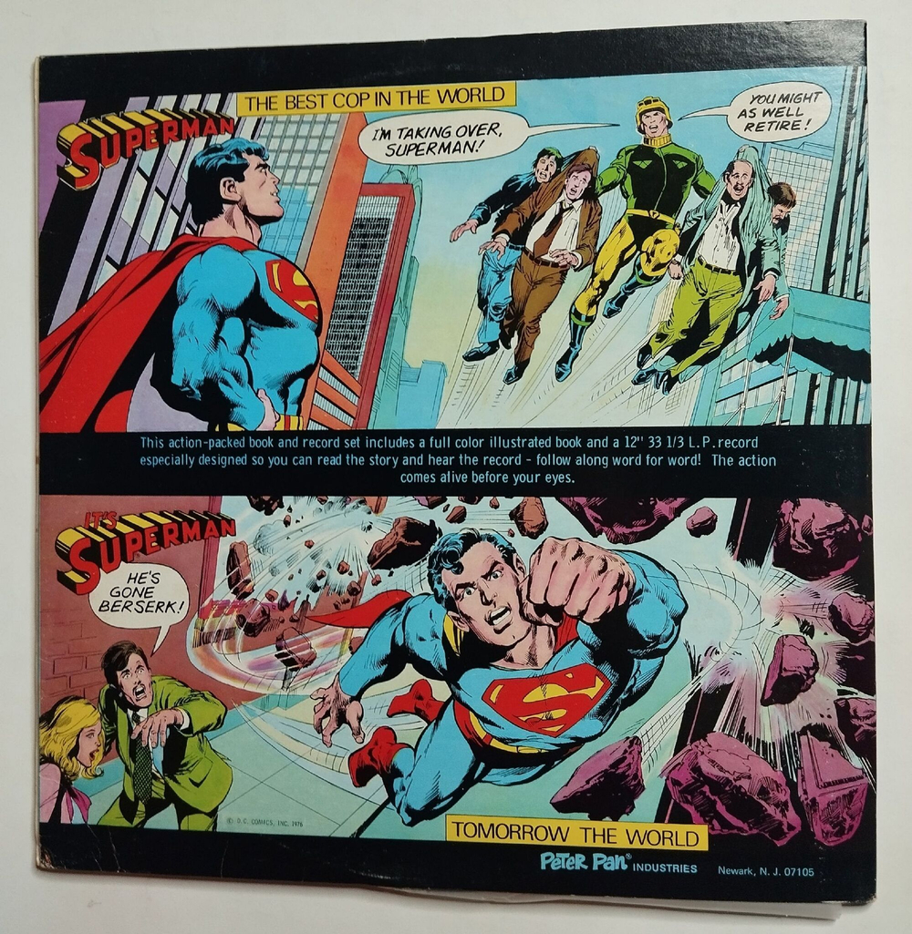 Винтажная виниловая пластинка LP Superman The Best Cop In The World, Tomorrow The World (Japan 1976) (Obi)