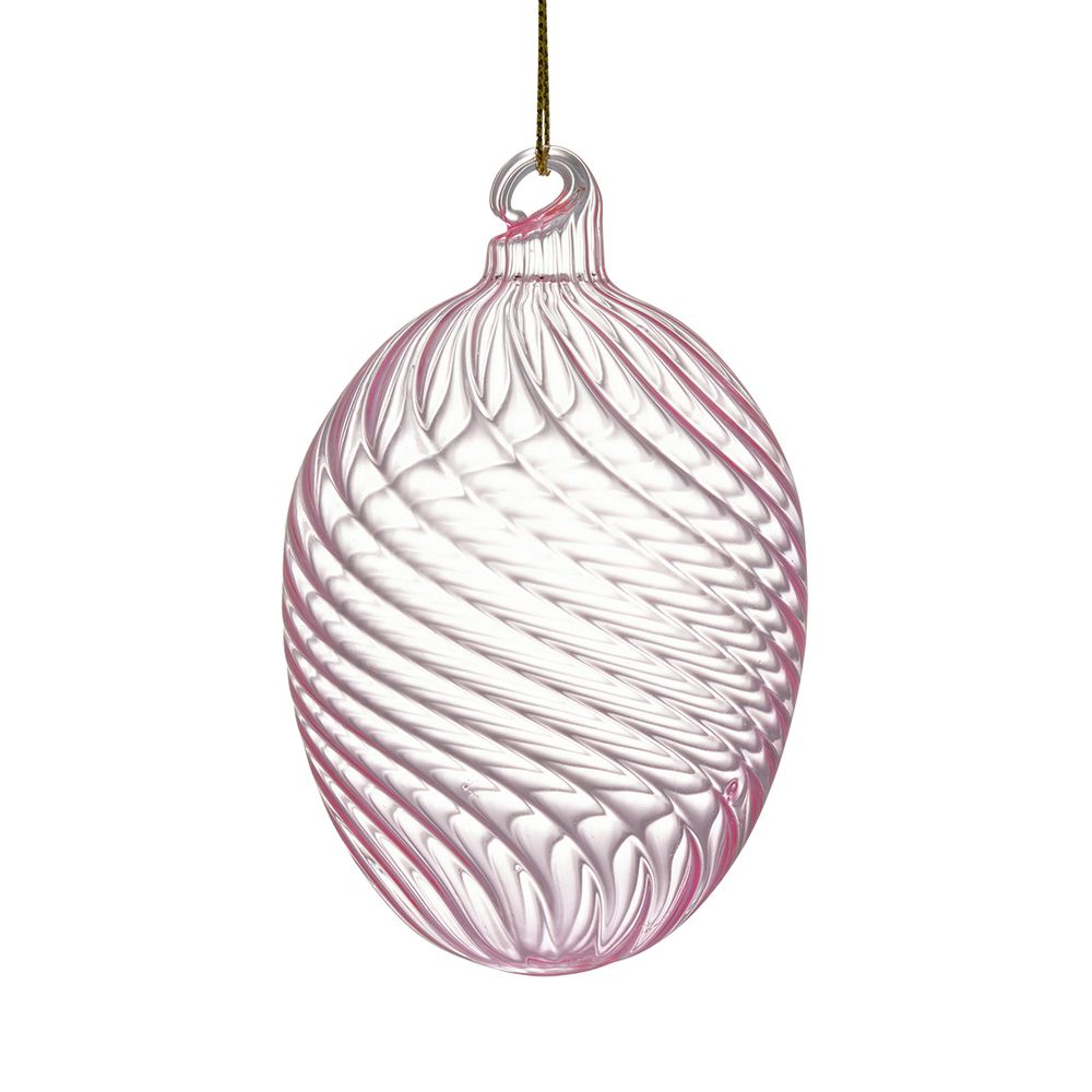Декоративная подвеска  Egg Swirl pale pink