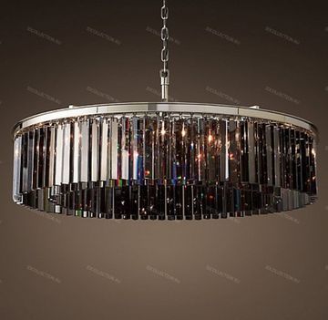 Люстра RHYS SMOKE GLASS PRISM ROUND Restoration Hardware