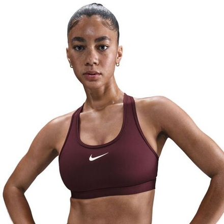 Теннисный бюстгальтер Nike Swoosh Medium Support Non-Padded Sports - burgundy crush/white