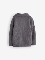 Джемпер вязаный с молнией для мальчика Next K84-013, Темно-серый