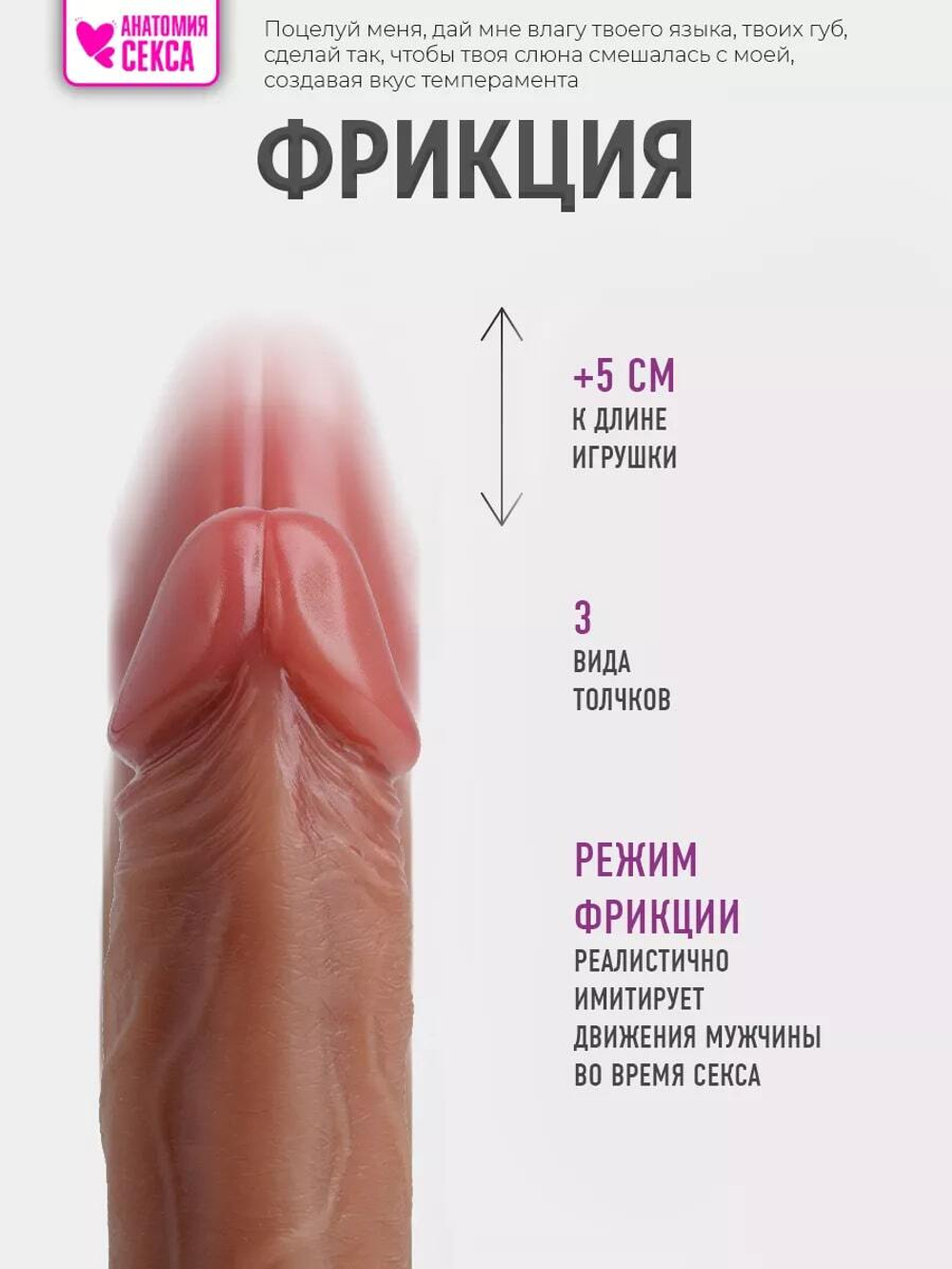 Реалистичный вибратор-ротатор с нагревом и пультом ДУ - 23 см.