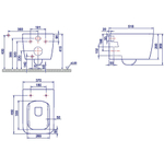 Унитаз подвесной c крышкой Boheme Zen 967-SET-W, белый глянец c крышкой