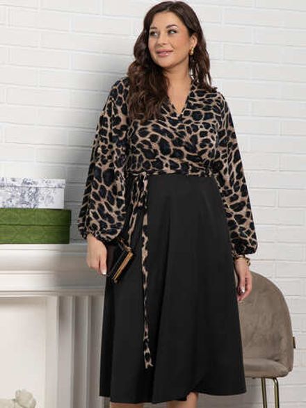 Платье Клеопатра (черное/лео) П15226-13М LT Collection