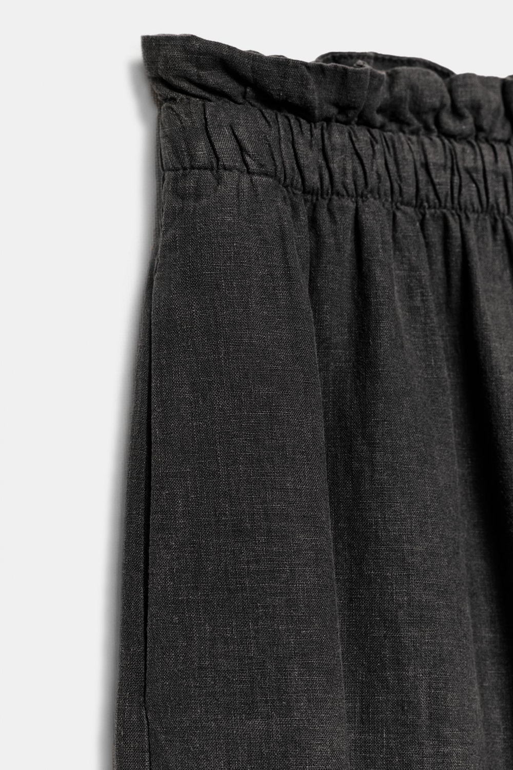 ZARA ДЛИННАЯ ЮБКА ИЗ ЛЬНА — ZW COLLECTION, АНТРАЦИТОВО-СЕРЫЙ