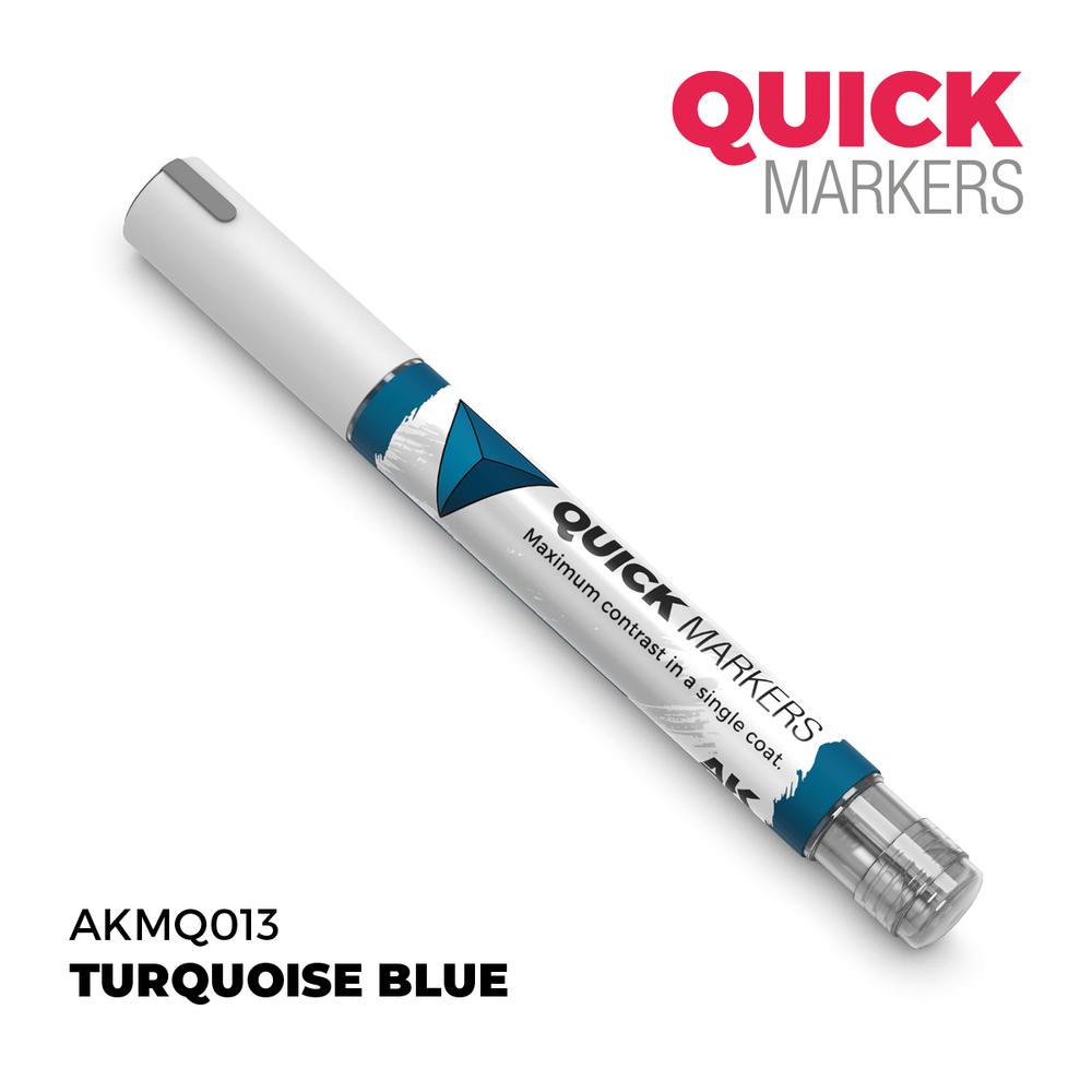 Акриловый маркер AK Interactive Quick Marker Turquoise Blue