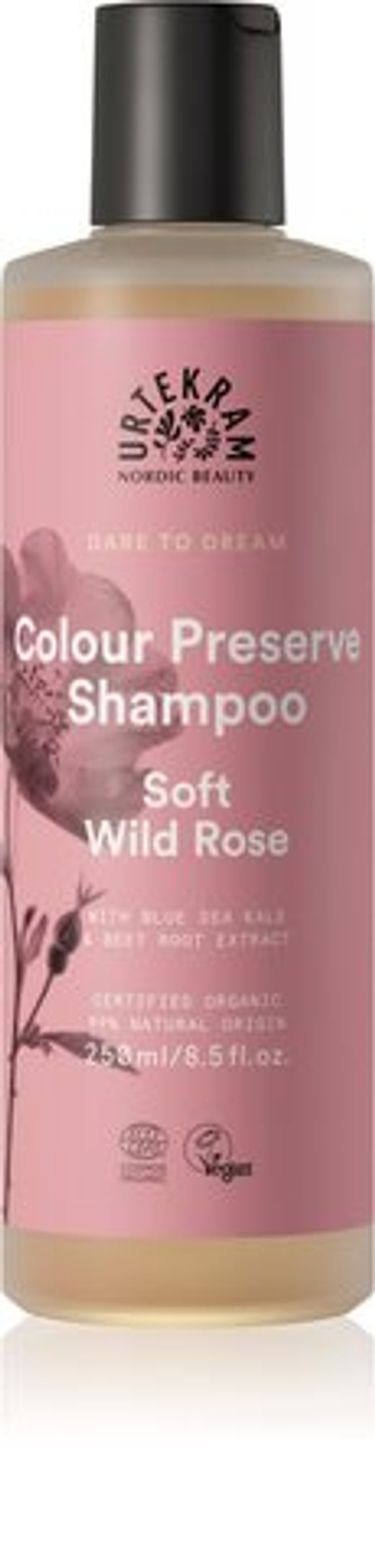 Urtekram Soft Wild Rose - мягкий шампунь для окрашенных волос /   250  ml  / GTIN 5701058010281