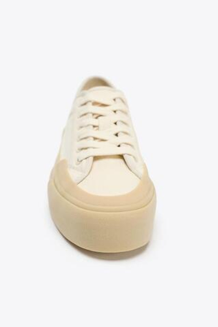 ZARA ТКАНЕВЫЕ КРОССОВКИ, ЭКРЮ