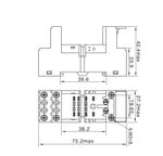 Колодка Prompower PPYF-08-ESN-B для реле серии PMY2, винтовые клеммы