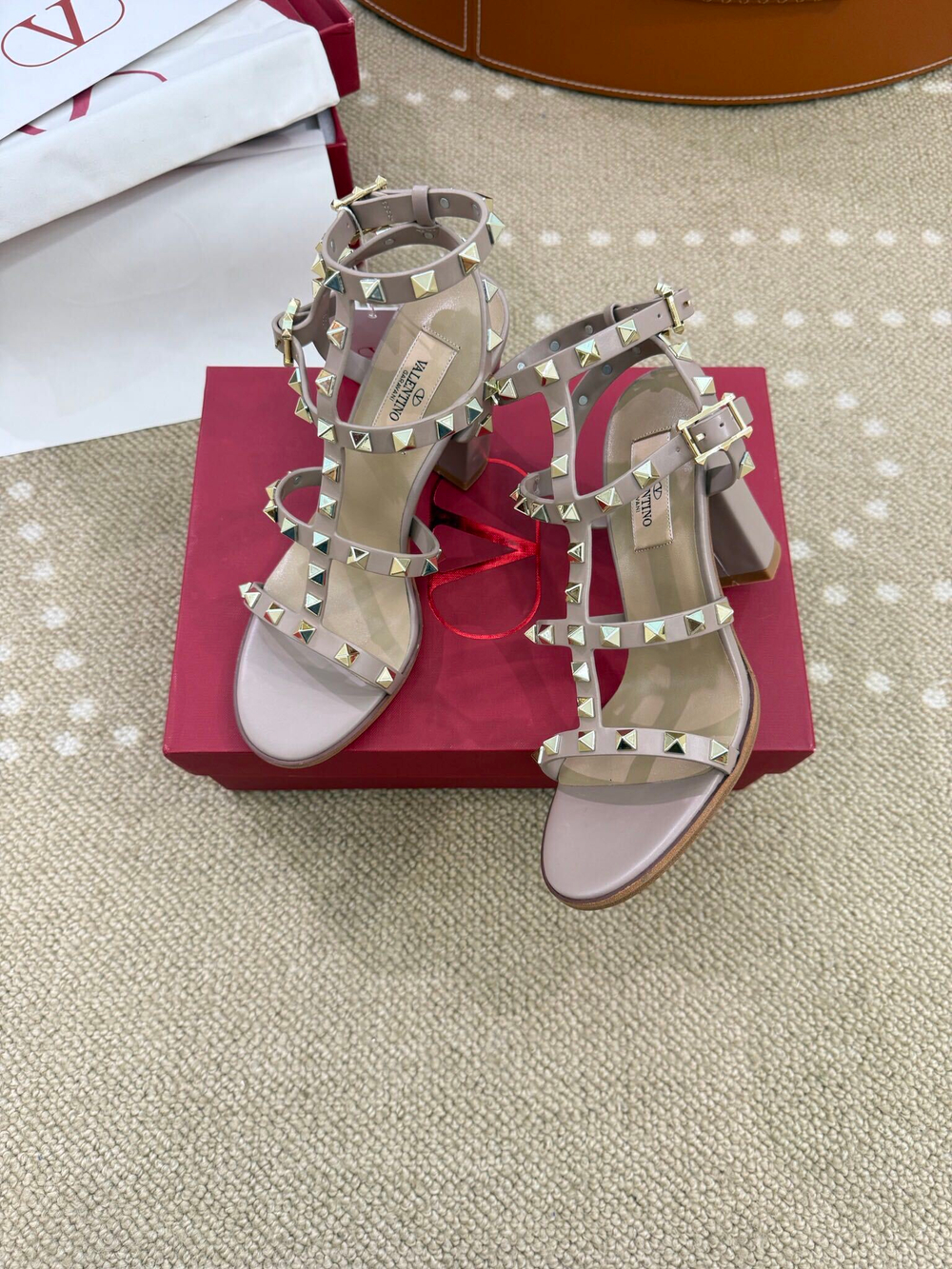 Valentino Rockstud Sandal 9 cm