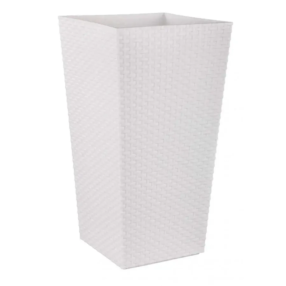 Кашпо напольное Ротанг (325х610мм) (белый) (комплект 5 шт)