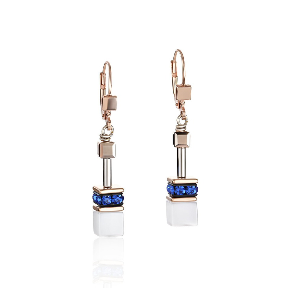 Серьги Coeur de Lion White-Blue 4013/20-0700