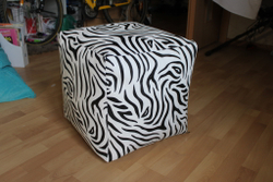 Пуфик куб Зебра