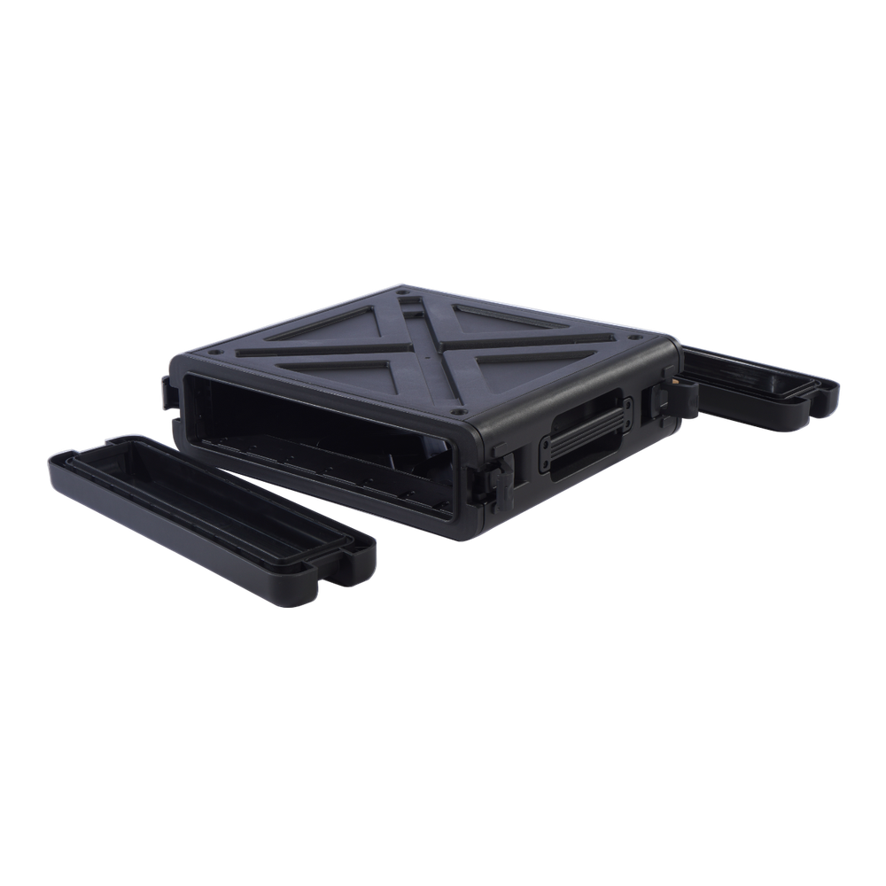 Ударопрочный пластиковый Рэковый кейс 2 юнита KZCASE@RACK2U