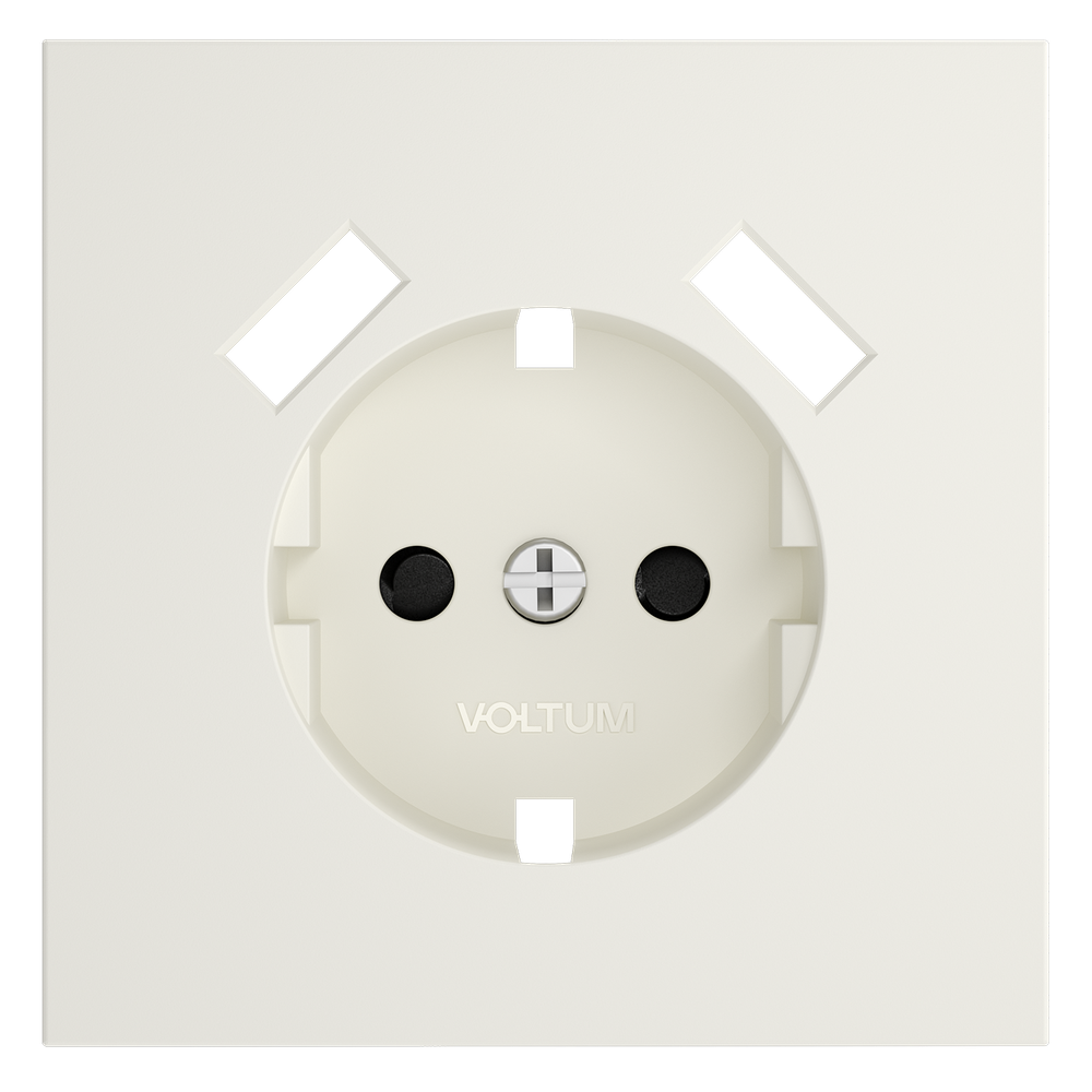 Накладка для розетки с заземлением и защитными шторками, с USB A+A, S70 (хлопок)