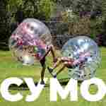 Бампербол ТПУ, диаметр 1,5 м, с красными держателями