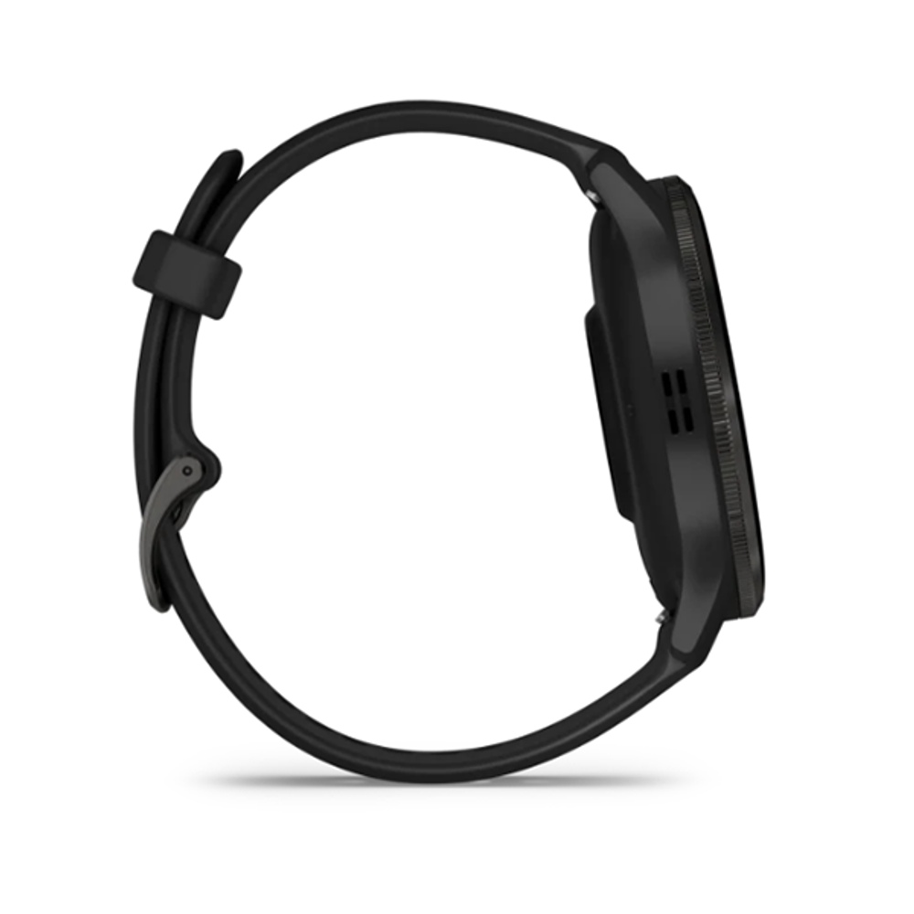 Умные часы Garmin Venu 3 45 мм Безель из сланцевой нержавеющей стали с черным корпусом и силиконовым ремешком