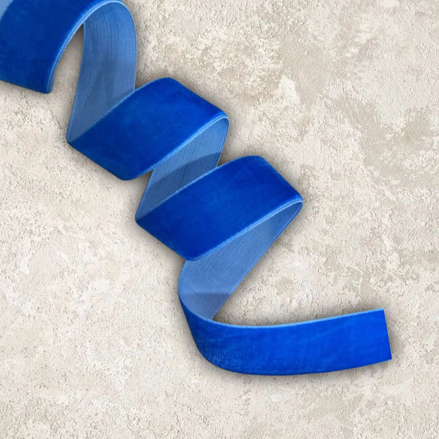 лента бархатная 2,5см светло синий 69 (1метр)