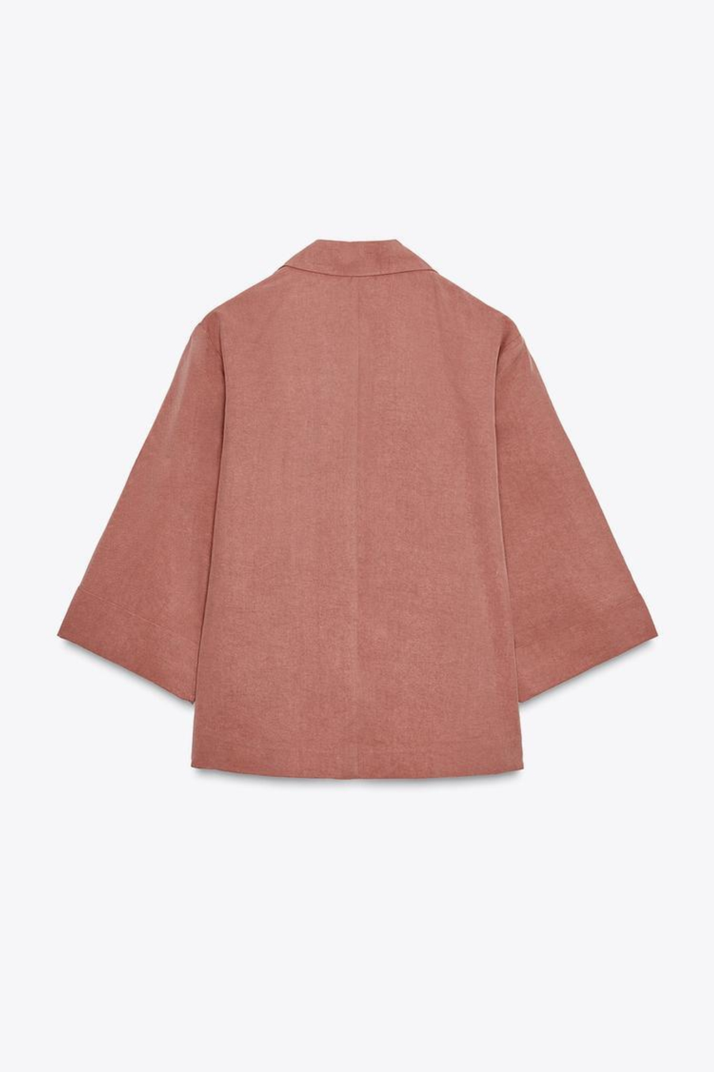 ZARA ДВУБОРТНЫЙ БЛЕЙЗЕР С РУКАВАМИ ТРИ ЧЕТВЕРТИ, МАРСАЛА