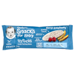 Gerber, Snacks for Baby, прорезыватели, вафли для защиты зубов, от 7 месяцев, манго и малина, 12 упаковок в индивидуальной упаковке, 2 пакетика по 4 г (0,14 унции)