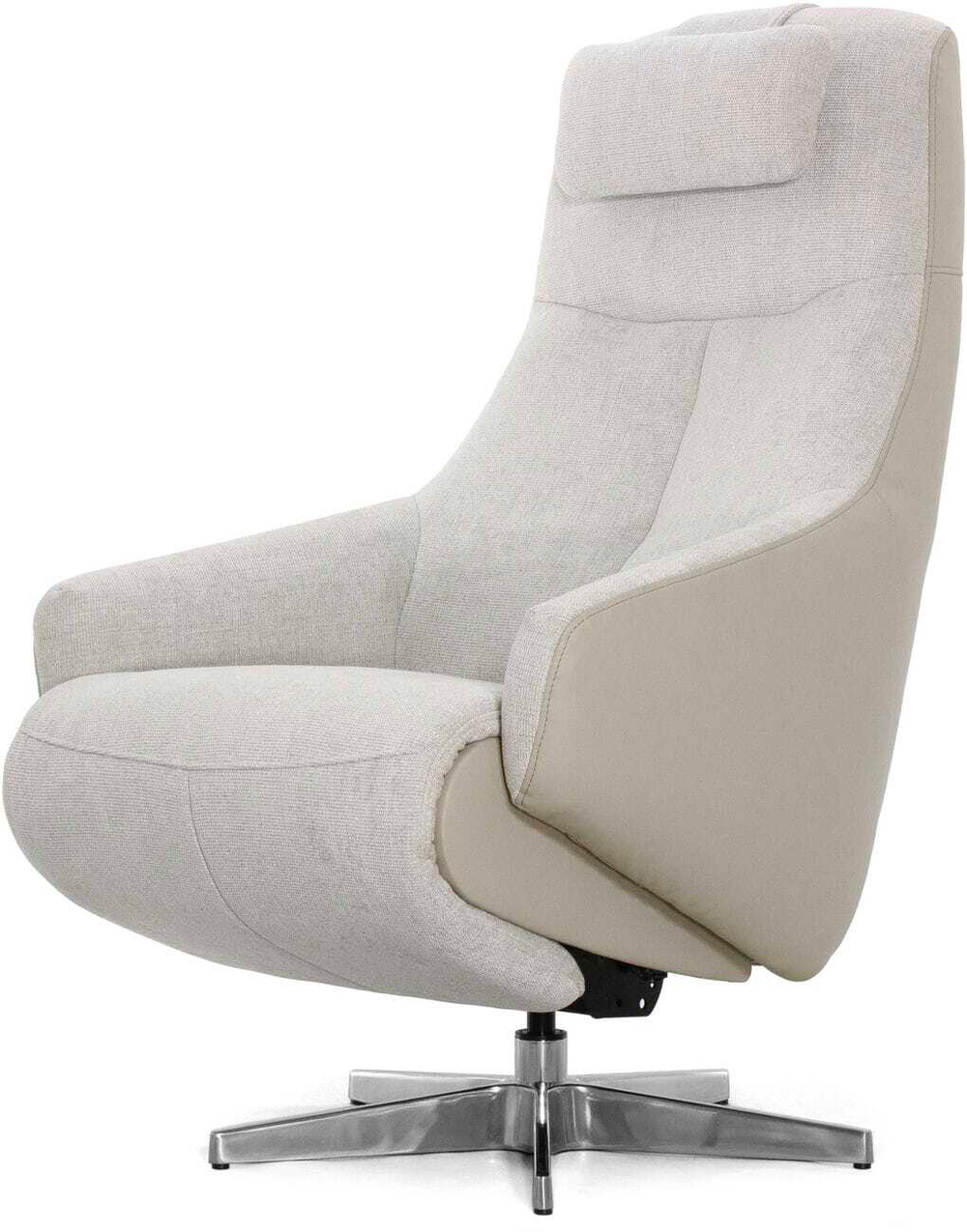 Кресло реклайнер Relax LIVE 4137, 3 мотора, обивка STEAM 101 BEIGE/TRIBU 0753-0855 PEARL, основание алюминий