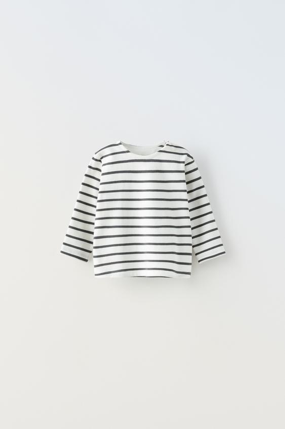 ZARA ФУТБОЛКА В ПОЛОСКУ, АНТРАЦИТОВО-СЕРЫЙ