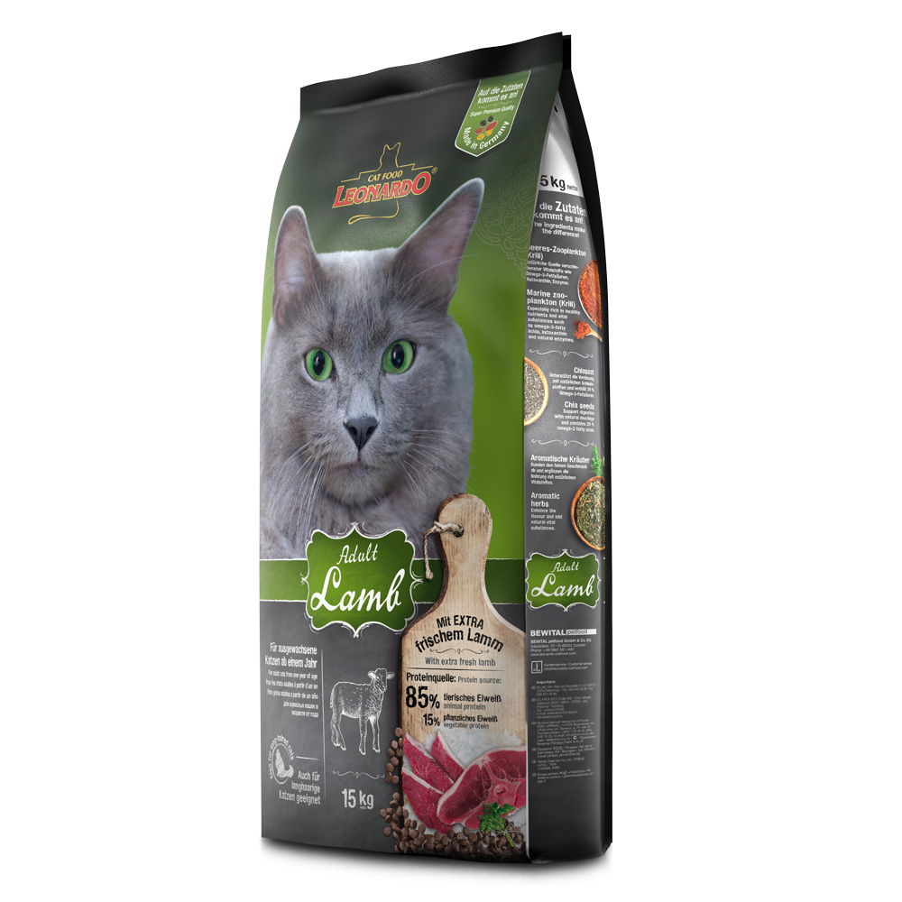 LEONARDO Adult Lamb/Леонардо Эдалт Ягнёнок Сухой корм для взрослых кошек с мясом ягненка