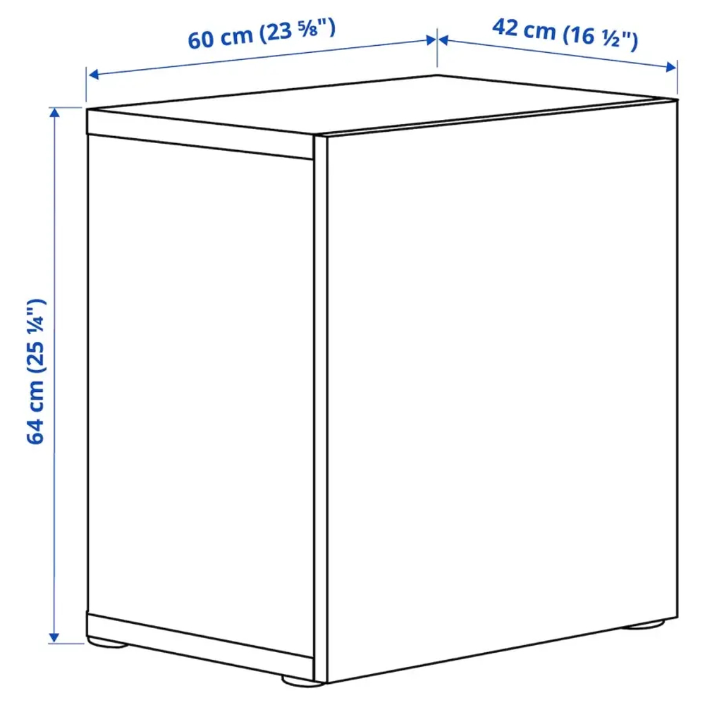 Шкаф - IKEA BESTÅ/BESTA/ БЕСТО ИКЕА,60x42x64 см, черный