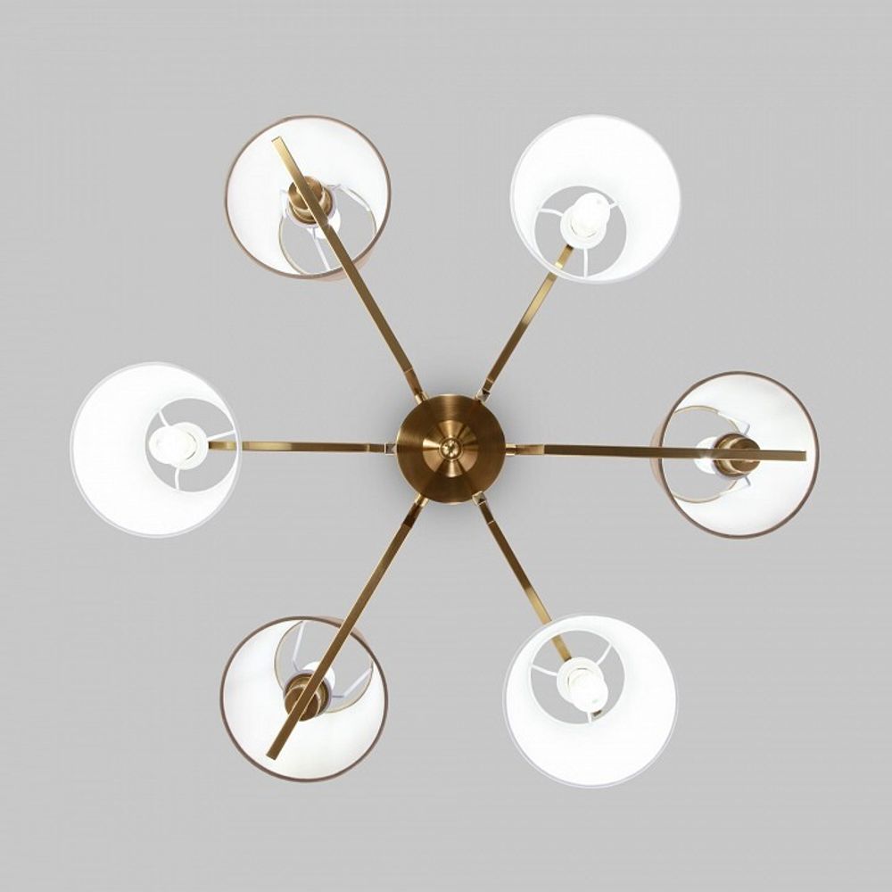 Люстра на штанге Eurosvet Ozark 60149/6 латунь