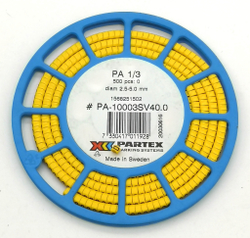 Маркер кабельный сеч.2,5-5мм PA 1/3 Weidmuller PARTEX РА-10003SV40.0 (500шт.) 1568251502