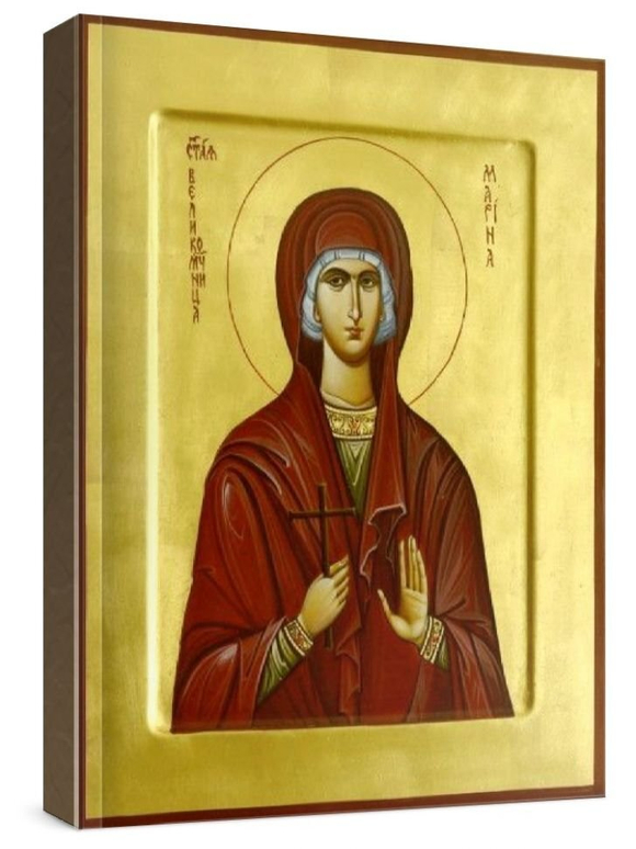 Марина Антиохийская (рукописная икона)