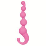 Упругая розовая цепочка L Amour Premium Silicone Beaded Probes - 17 см. (Цвет: розовый)