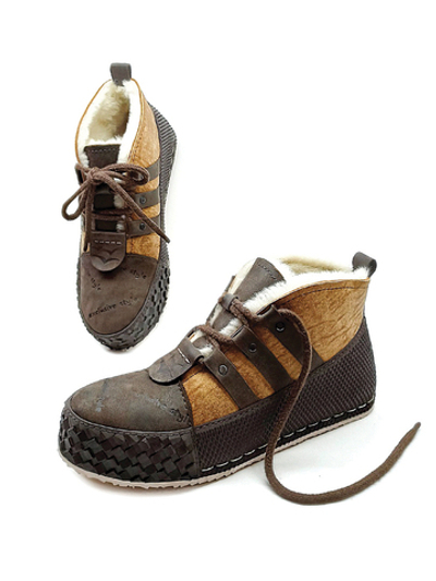 Ботинки зимние "Beige&Brown"